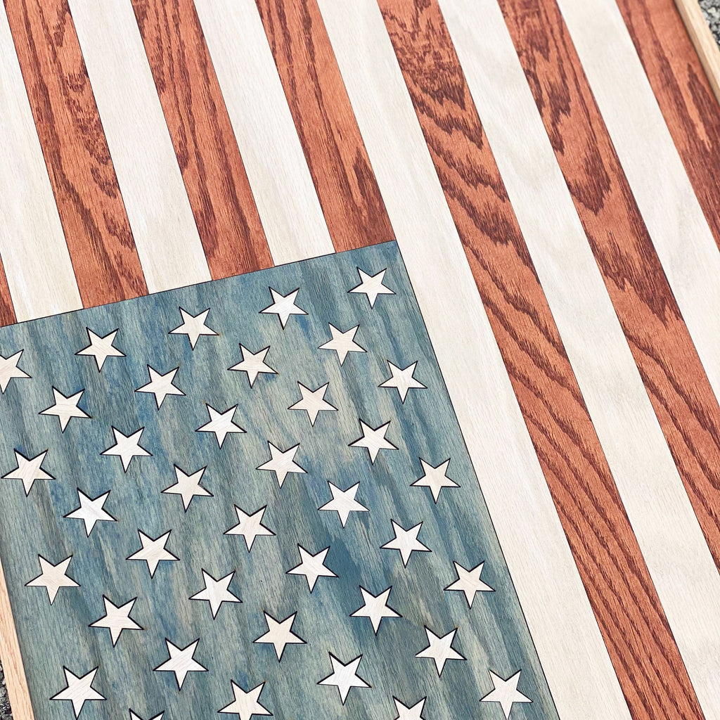 American Flag Wood Wall Art