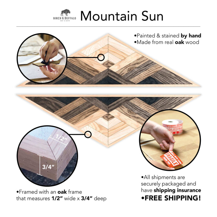 Mountain Sun Wood Wall Art