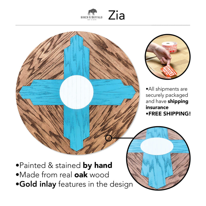 Zia Round Wood Wall Art